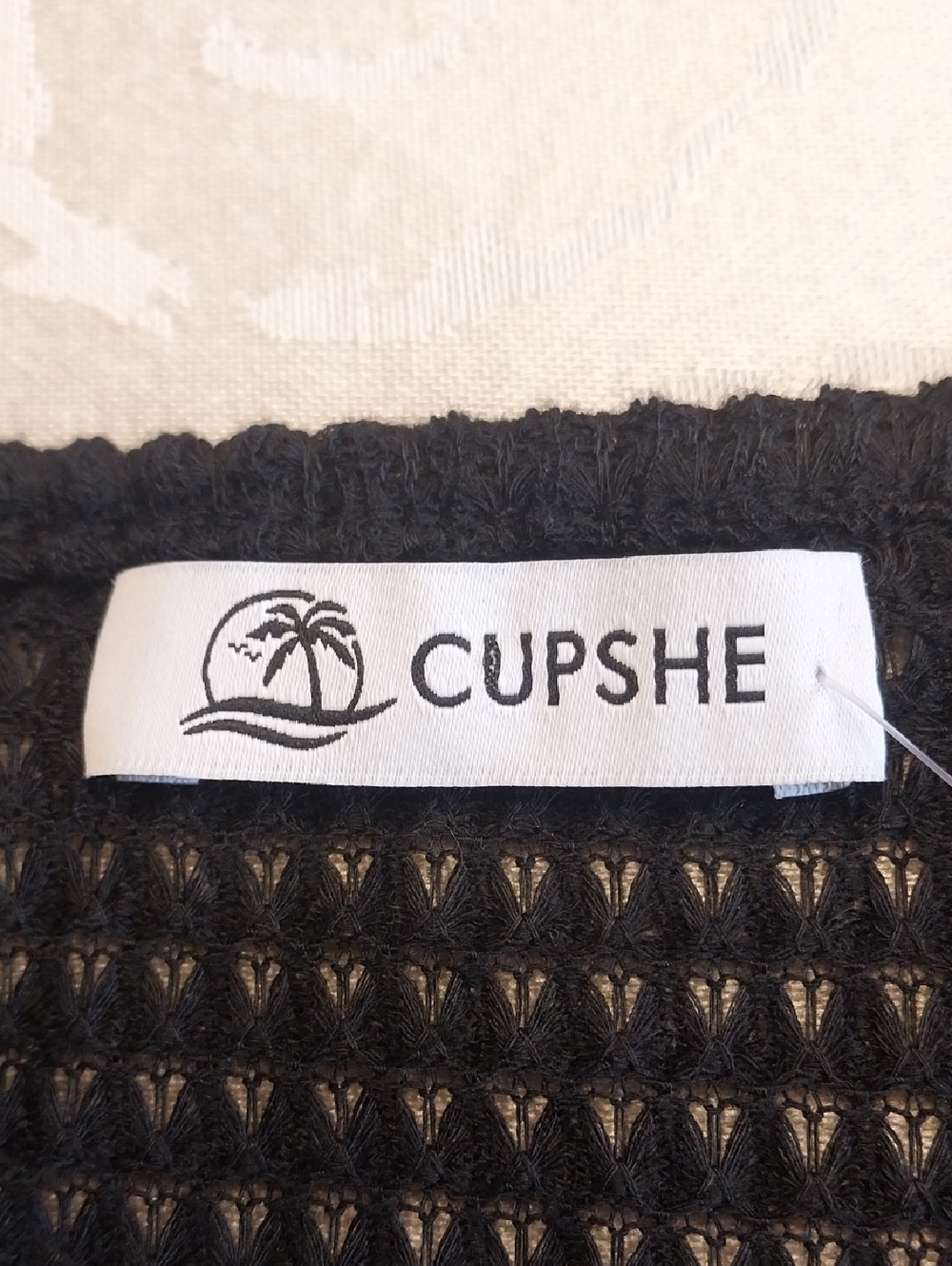 Cupshe NWT Women's Sleeveless Twisted Hem Mini Beach Cover-Up Size Large Black - Picture 4 of 14